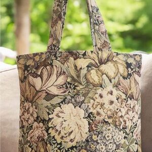 Floral Tapestry Tote Bag